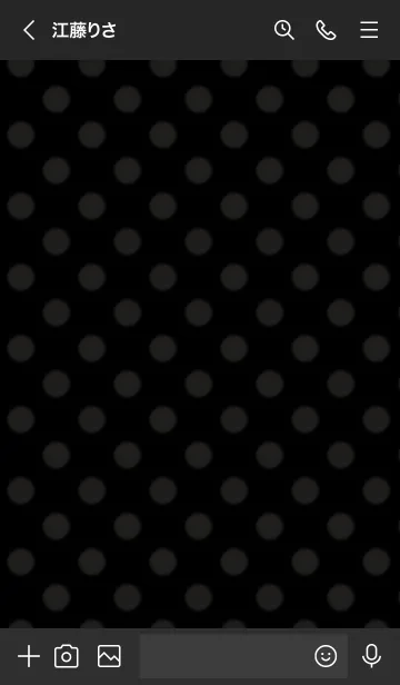 [LINE着せ替え] 水玉模様/黒の画像3