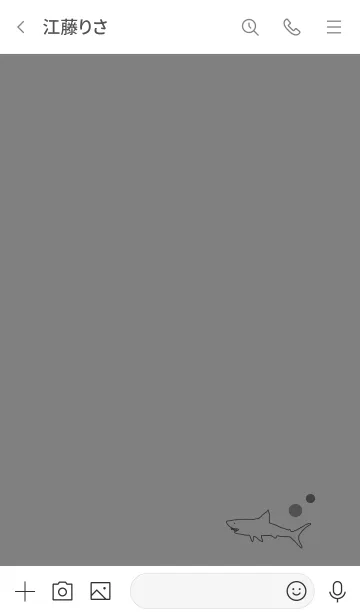 [LINE着せ替え] SHARK -dark gray-の画像3