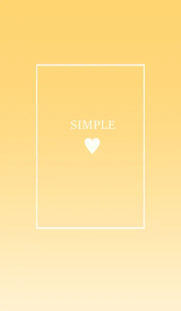 [LINE着せ替え] 大人のシンプルハート -orange gradation-の画像1