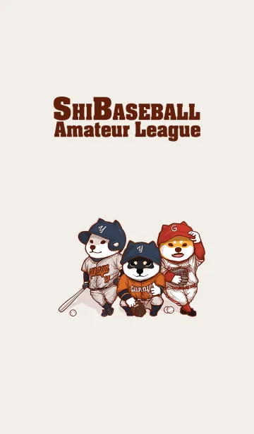 [LINE着せ替え] 柴犬野球アマチュアリーグの画像1