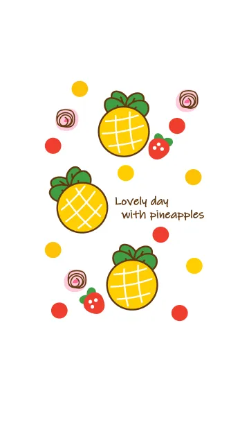 [LINE着せ替え] Cute Cute Pineapples 2の画像1