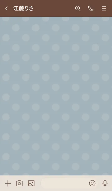 [LINE着せ替え] 水玉 *ブルーグレーとベージュ*の画像3