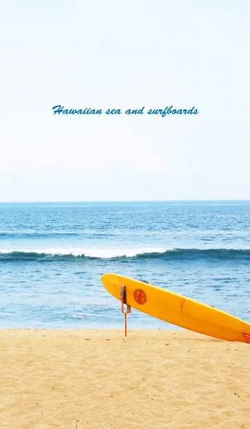 [LINE着せ替え] Hawaiian sea and surfboards 25の画像1