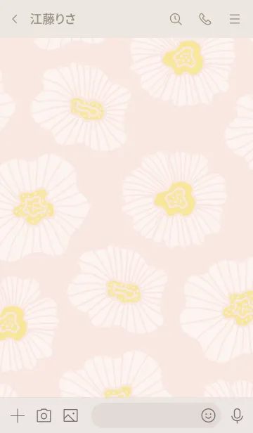 [LINE着せ替え] 白い花舞う ピンクの画像3