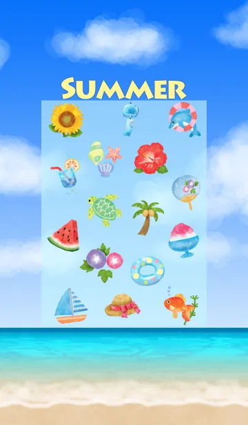 [LINE着せ替え] ☆可愛い♥夏の着せかえ☆の画像1