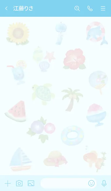 [LINE着せ替え] ☆可愛い♥夏の着せかえ☆の画像3