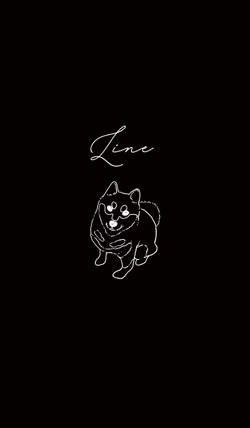 [LINE着せ替え] Shiba dog -black-の画像1