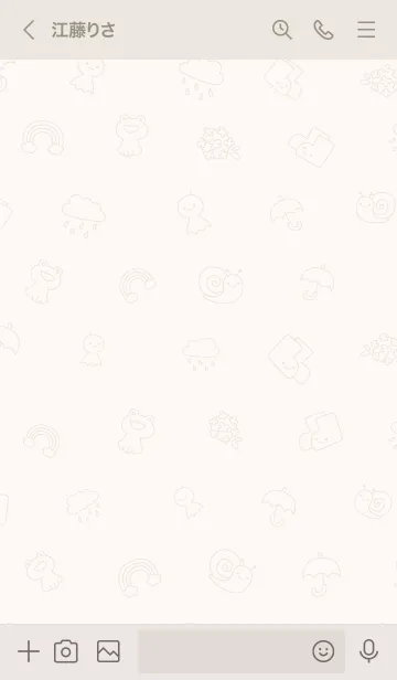 [LINE着せ替え] 大人かわいい雨模様＊ベージュの画像3