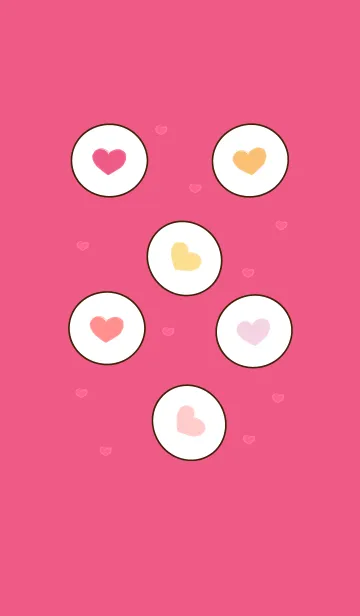 [LINE着せ替え] Simple heart icons 12の画像1