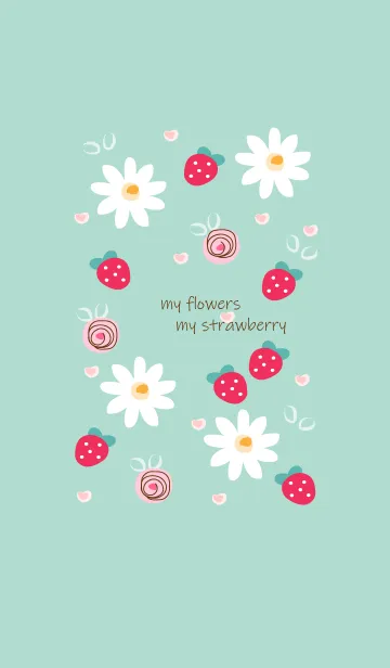 [LINE着せ替え] Flowers & Strawberry 8の画像1