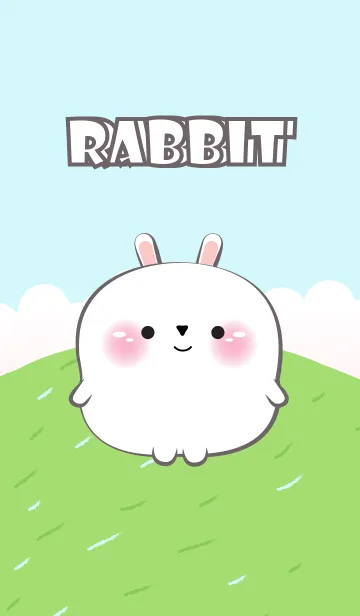 [LINE着せ替え] Cute Chubby White Rabbit Theme (JP)の画像1
