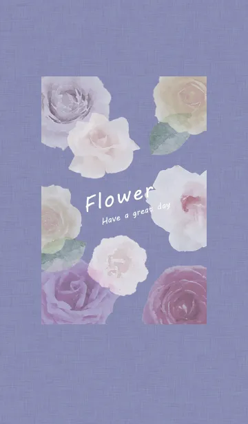 [LINE着せ替え] ～Flower♥パープル19～の画像1