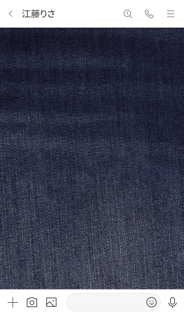 [LINE着せ替え] デニム-ホワイト4-の画像3