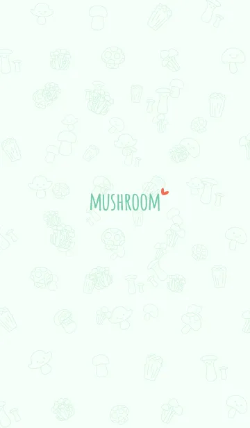 [LINE着せ替え] 大人かわいいきのこ＊グリーンの画像1