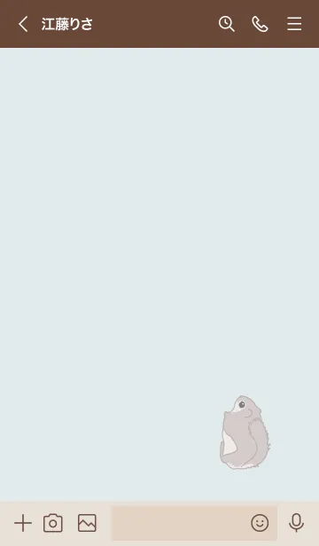 [LINE着せ替え] ホワイトブルー×エゾモモンガの画像3