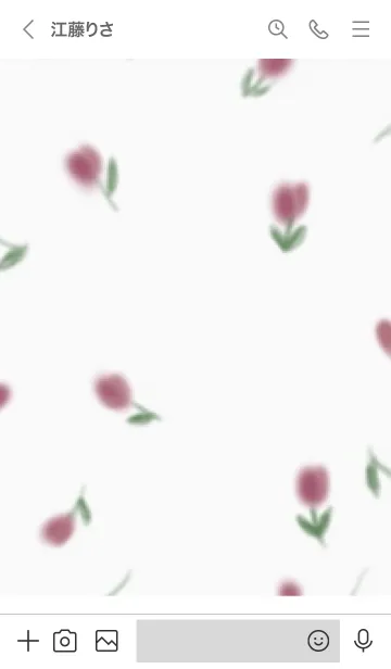 [LINE着せ替え] シンプル ホワイトとくすみカラーとお花の画像3