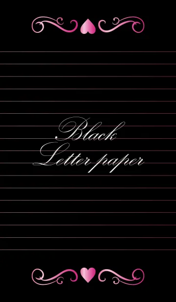 [LINE着せ替え] Black Letter paper *GLOSSYPINK 7*の画像1