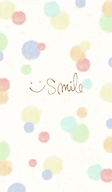 [LINE着せ替え] スマイル6 大人水彩水玉30の画像1