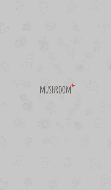 [LINE着せ替え] 大人かわいいきのこ＊くすみグレーの画像1