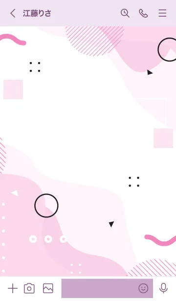 [LINE着せ替え] Abstract Cute Edition Purpleの画像3