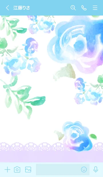 [LINE着せ替え] Blue Rose Garden 1の画像3