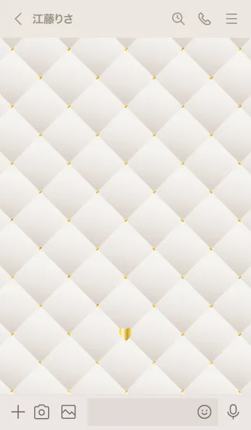 [LINE着せ替え] HEART QUILTING -PINK BEIGE- 18の画像3