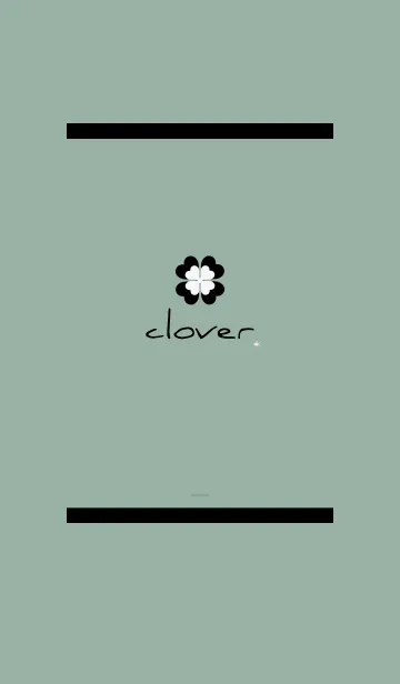 [LINE着せ替え] カーキ : 大人可愛い幸運の四葉の画像1