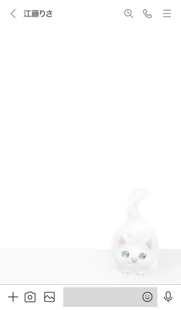 [LINE着せ替え] 白猫/白18.v2の画像3