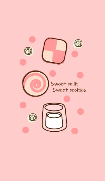 [LINE着せ替え] Sweet milk & Sweet cookies 2の画像1