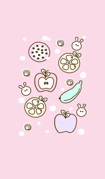 [LINE着せ替え] Sweet pastel fruitsの画像1