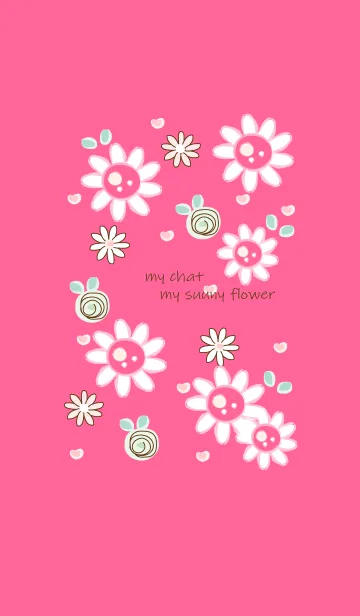 [LINE着せ替え] Sunny flower (Pink Ver) 8の画像1