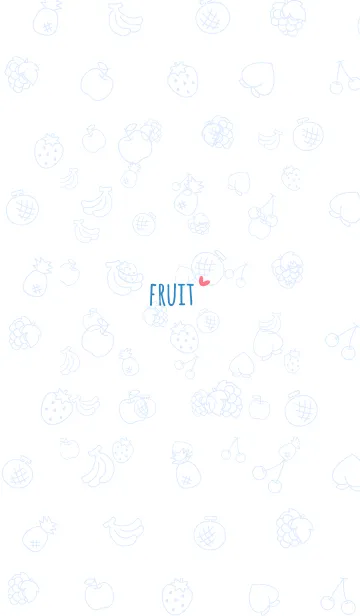 [LINE着せ替え] 大人かわいいフルーツ＊ブルーの画像1