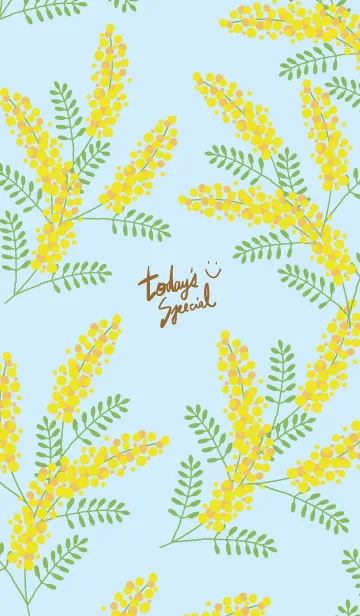 [LINE着せ替え] ミモザ ブルー スマイル3の画像1