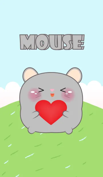 [LINE着せ替え] Cute Chubby Grey Mouse Theme (JP)の画像1