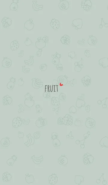 [LINE着せ替え] 大人かわいいフルーツ＊くすみグリーンの画像1