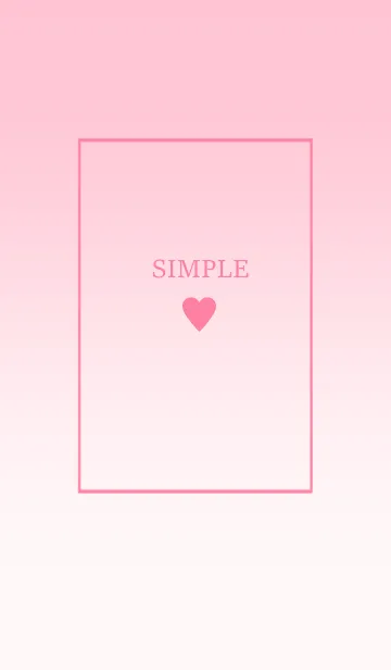大人のシンプルハート =pink gradation=のLINE着せ替え