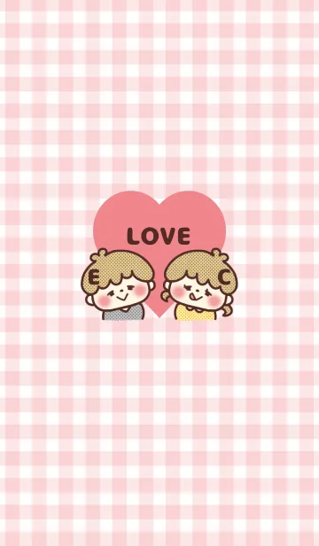 カップル♡イニシャル -E&C- 彼女のLINE着せ替え