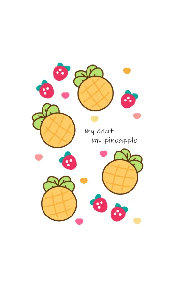 [LINE着せ替え] Pineapple & Strawberry 6の画像1