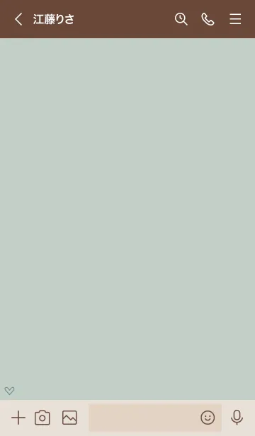 [LINE着せ替え] 大人かわいいハート2＊くすみグリーンの画像3