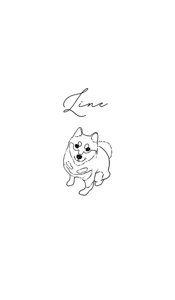 [LINE着せ替え] Shiba dog -white-の画像1