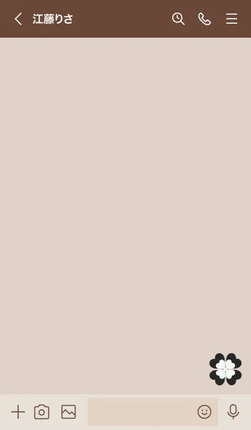 [LINE着せ替え] ボルドー : 大人可愛い幸運の四葉の画像3