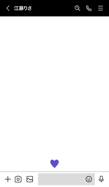 [LINE着せ替え] PURPLE HEART WHITE - 1 -の画像3