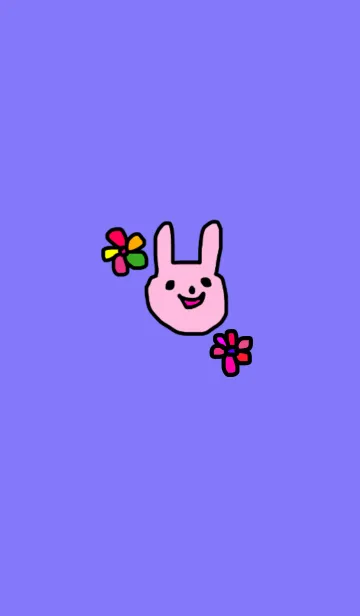 [LINE着せ替え] Fashionable colorful rabbitの画像1