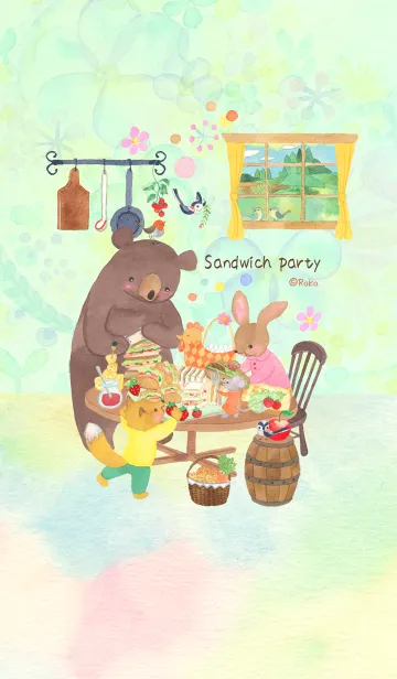[LINE着せ替え] サンドイッチパーティーの画像1