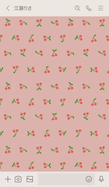 [LINE着せ替え] Cute fresh pink cherryの画像3