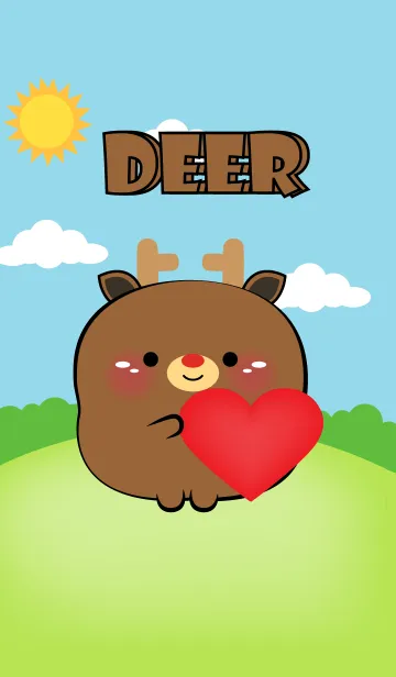 [LINE着せ替え] Chubby Deer Theme (JP)の画像1