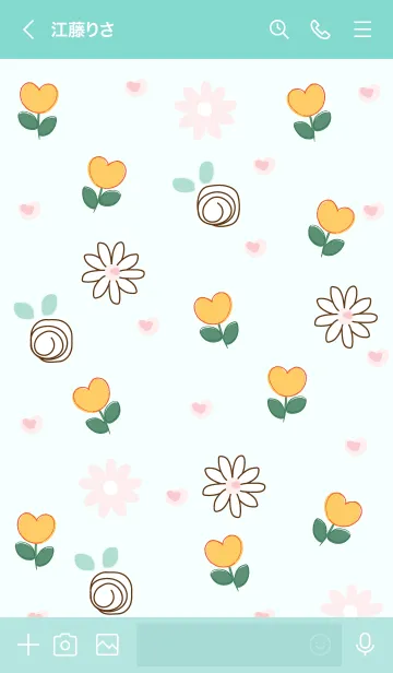 [LINE着せ替え] Mini yellow flowers 9の画像3
