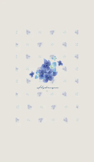 [LINE着せ替え] ベージュとカーキ : 紫陽花の画像1