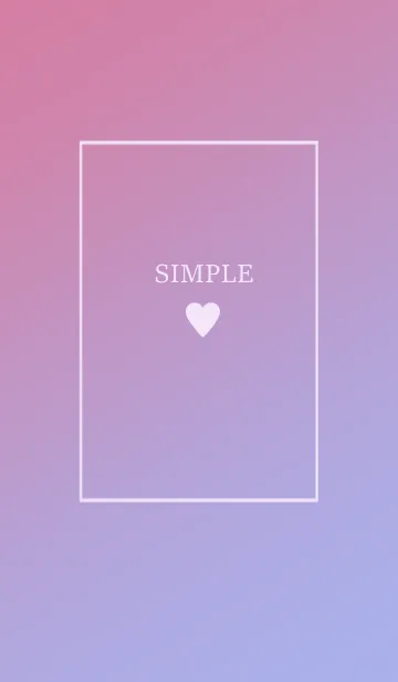 [LINE着せ替え] 大人のシンプルハート =purple gradation=の画像1