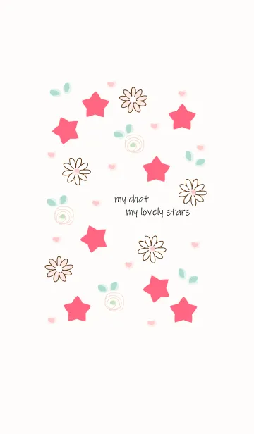 [LINE着せ替え] My chat my lovely stars (Pink ver.) 14の画像1